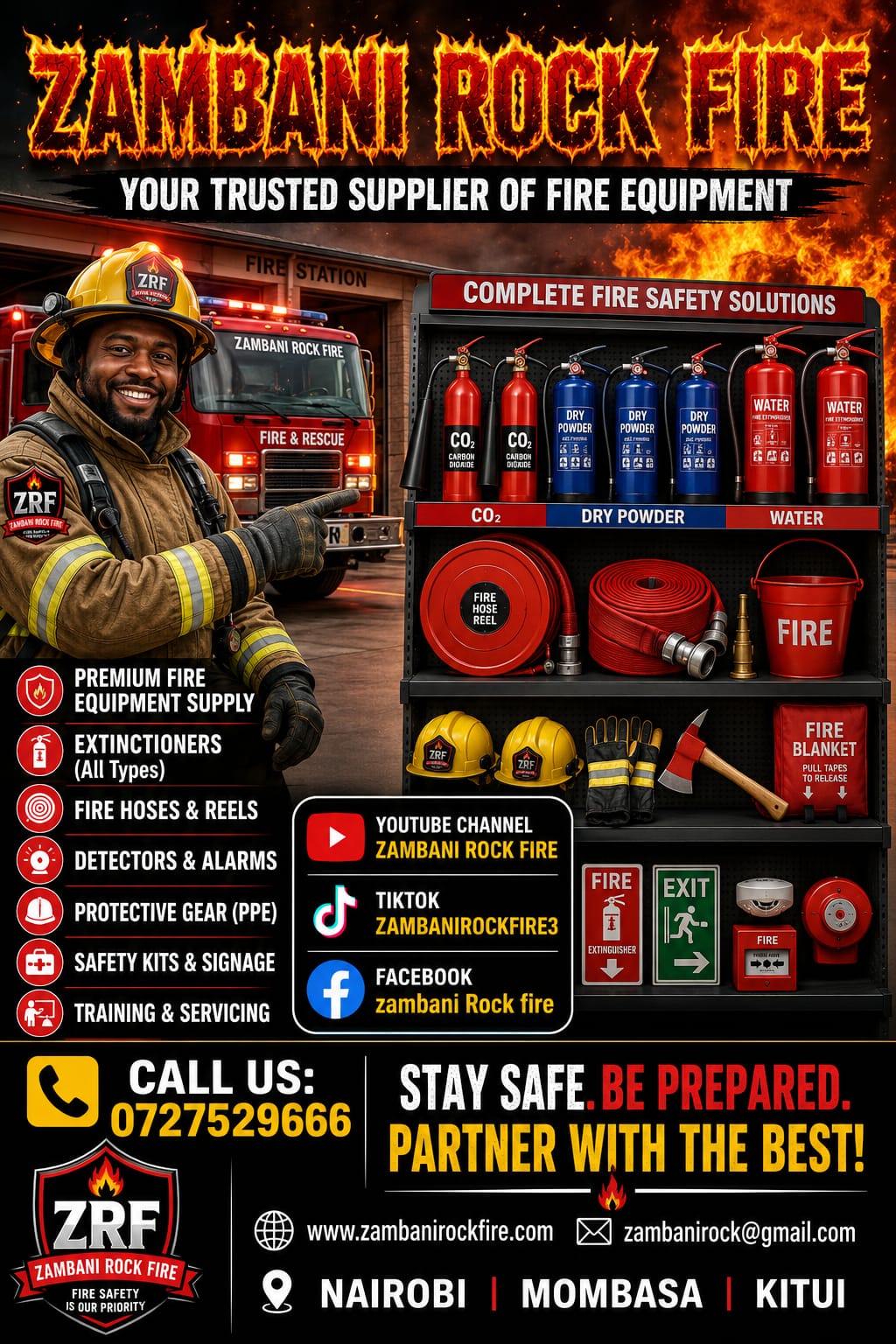 Zambani Rock Fire - complete fire safety equipment and services in Kenya